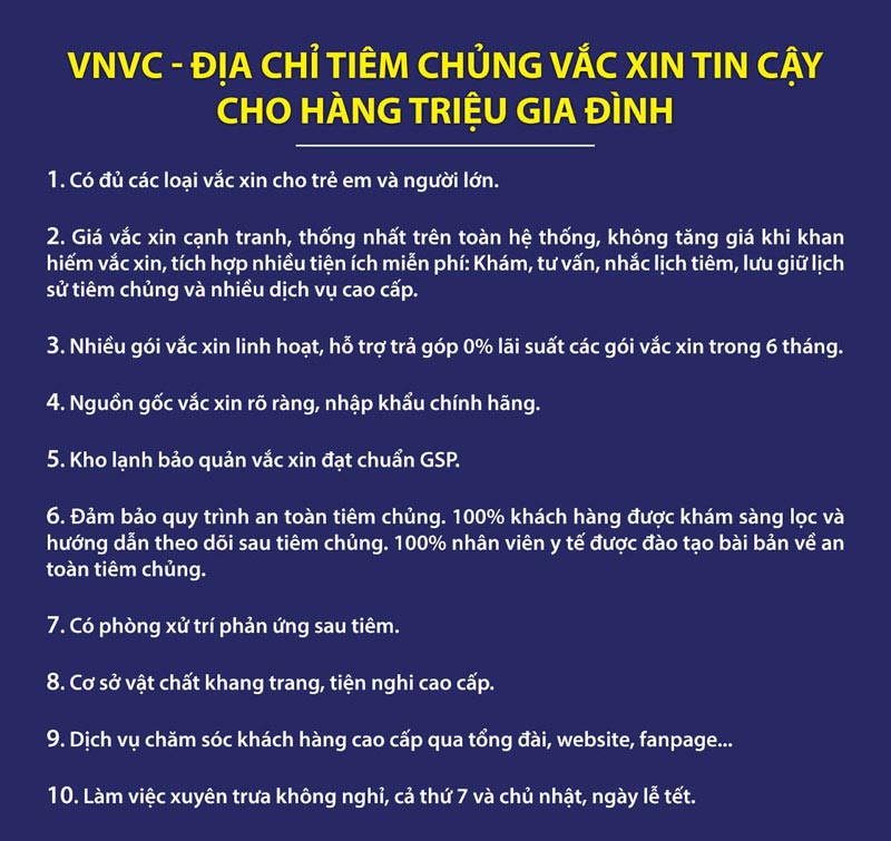 vnvc địa chỉ tiêm chủng đáng tin cậy