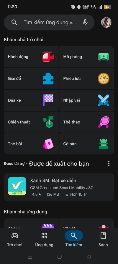 giao diện ch play