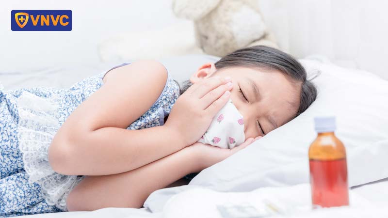 bé đang bị cúm