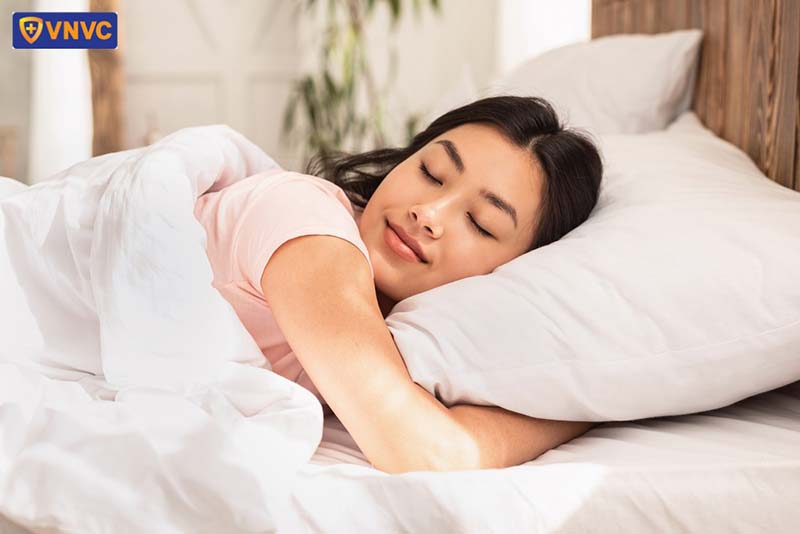 người phụ nữ đang ngủ ngon