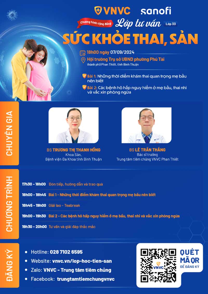 agenda lớp tư vấn sức khỏe thai sản số 33