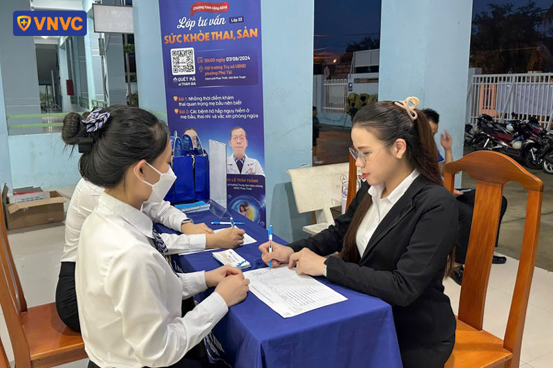 đăng ký tham gia lớp học tiền sản