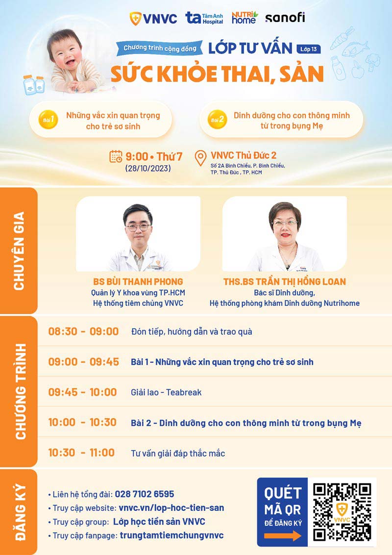 Agenda lớp tư vấn sức khỏe thai sản số 13