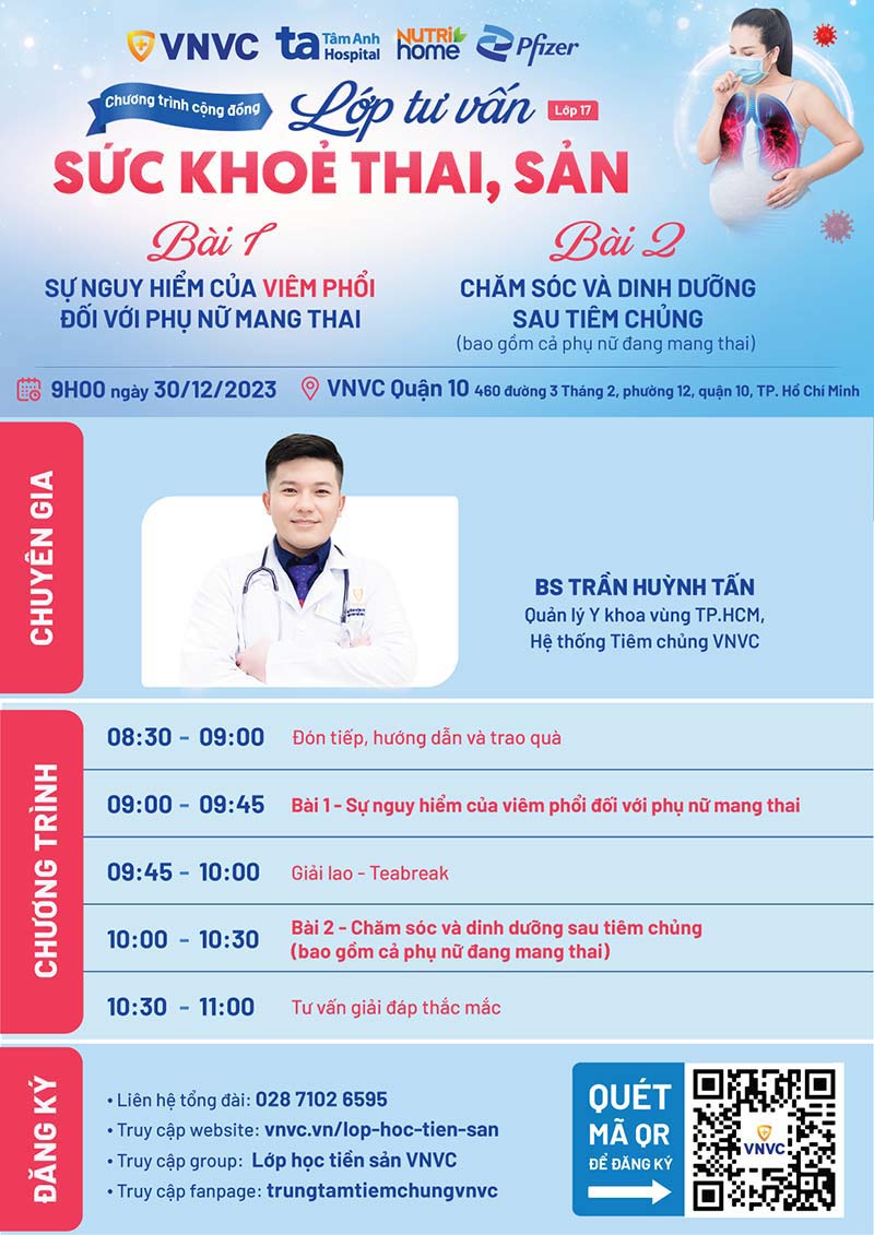 Agenda lớp tư vấn sức khỏe thai sản số 17