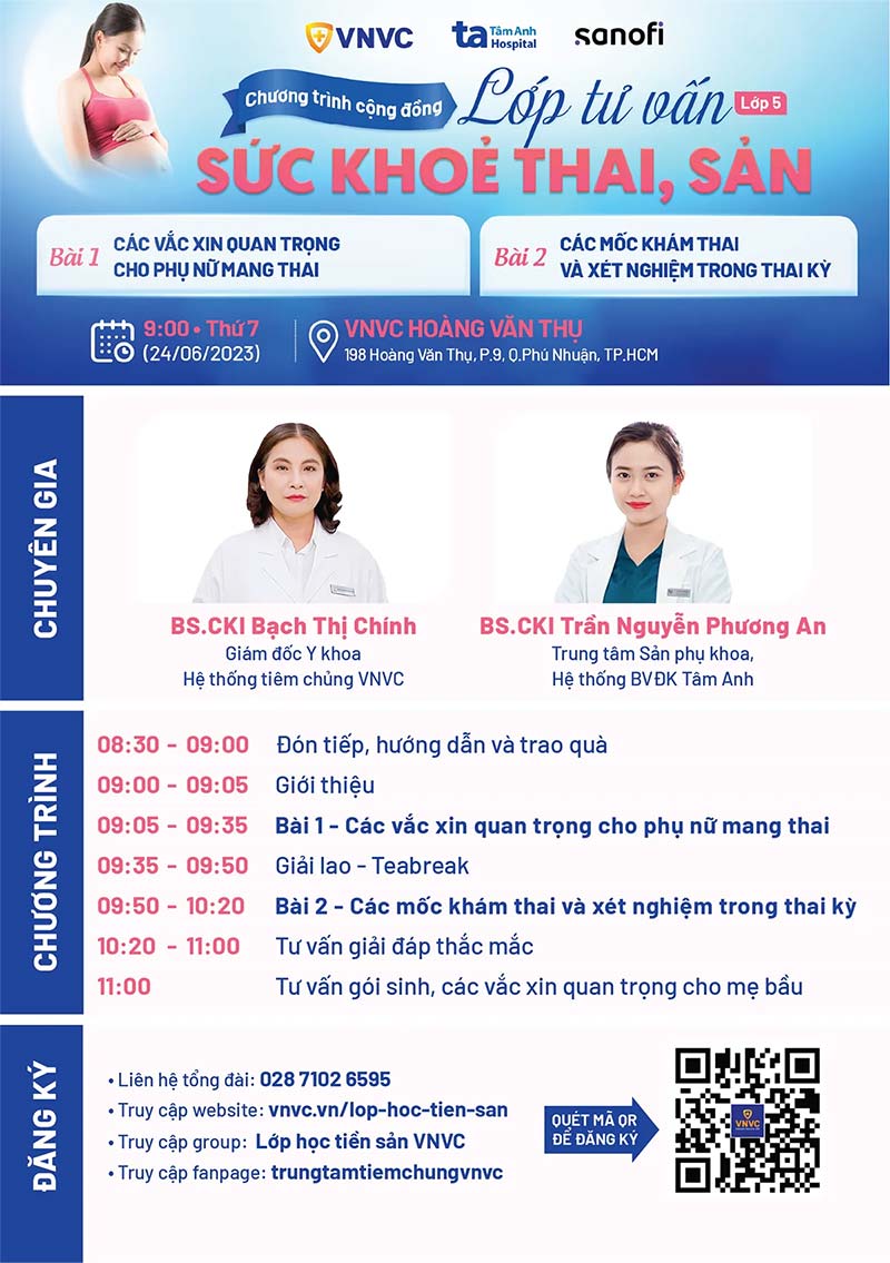 chương trình lớp học tiền sản số 5