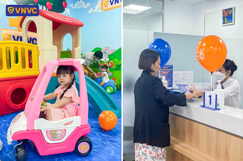 mẹ và bé tại vnvc núi thành