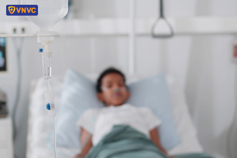 trẻ mắc bệnh nặng