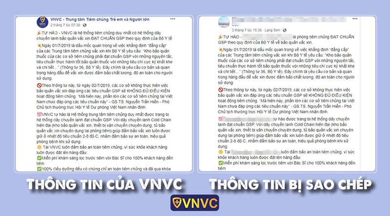 giả mạo thương hiệu vnvc