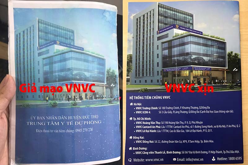 giả mạo thương hiệu vnvc