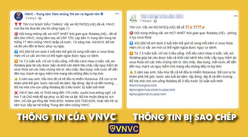 giả mạo thương hiệu vnvc