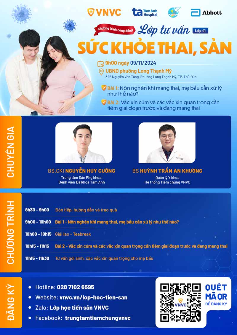 agenda lớp học tiền sản số 41