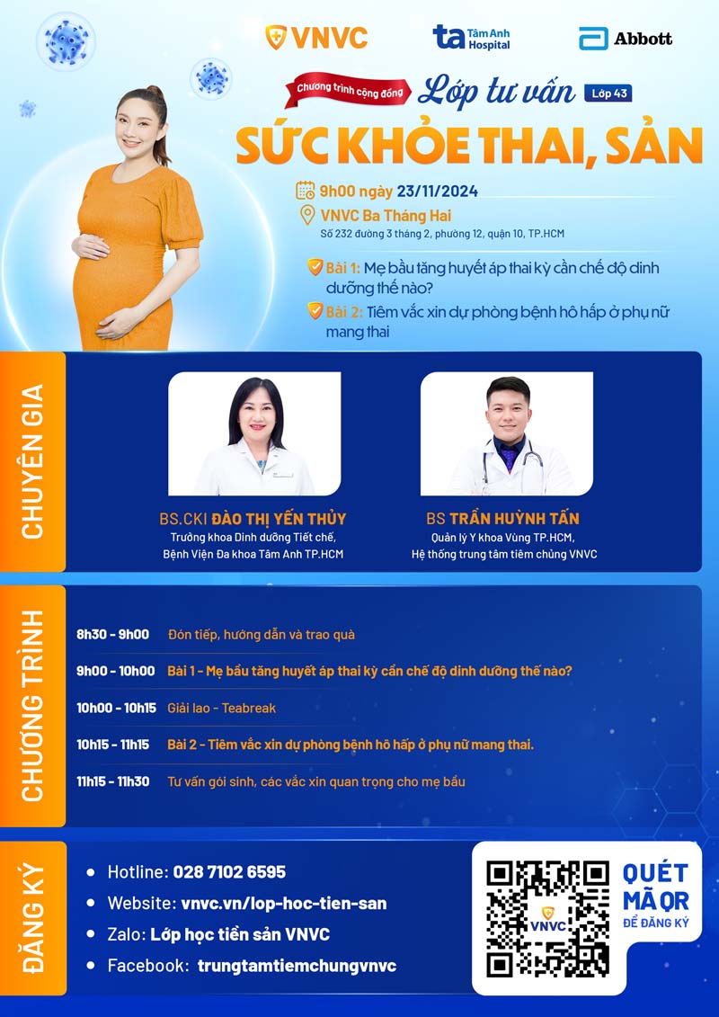 agenda lớp học tiền sản số 43