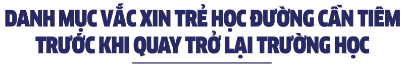 danh mục vắc xin trẻ học đường