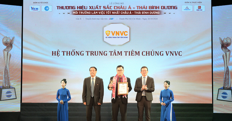 vnvc được vinh danh top 10 thương hiệu xuất sắc