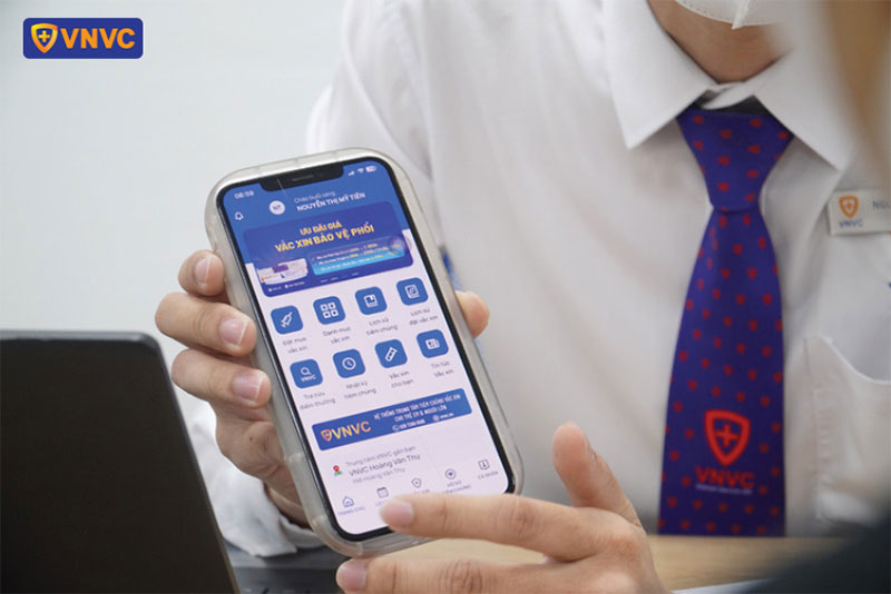 ứng dụng tiêm chủng của vnvc