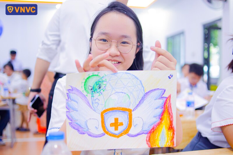 draw vaccination heroes