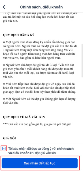 hướng dẫn đặt giữ vắc xin cúm