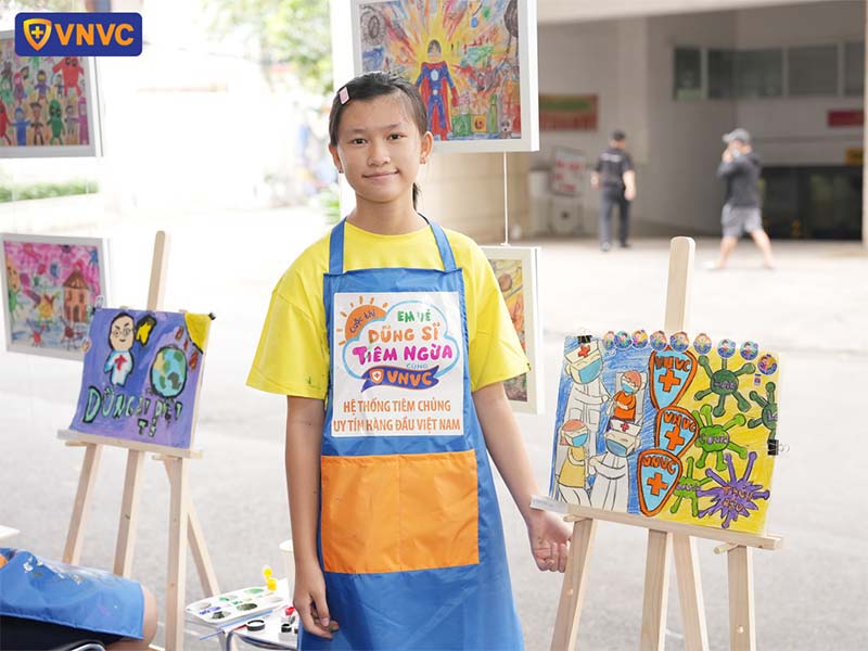 i draw vaccination heroes in vietnam