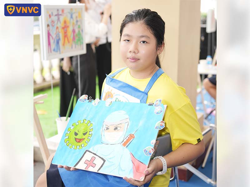 i draw vaccination heroes in vietnam