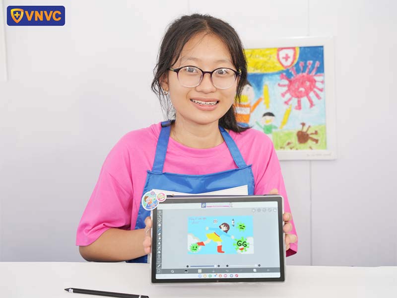 i draw vaccination heroes in vietnam