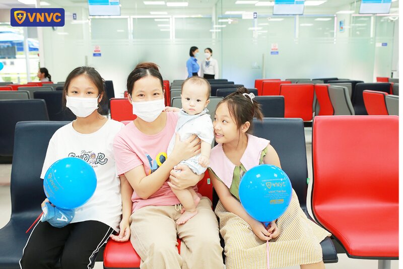 không gian chờ tại vnvc thái bình rộng rãi