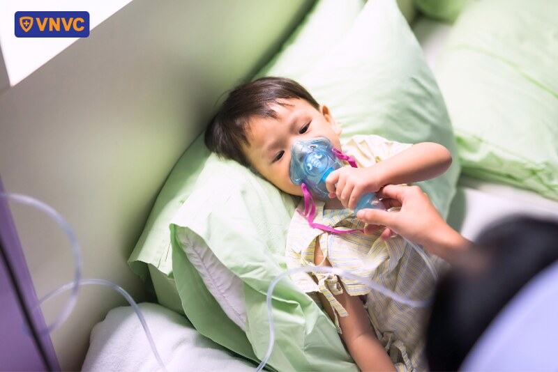 trẻ mắc bệnh về đường hô hấp