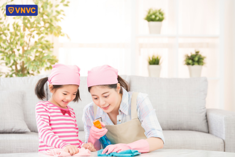 vệ sinh không gian sống