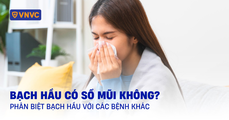 bệnh bạch hầu có sổ mũi không