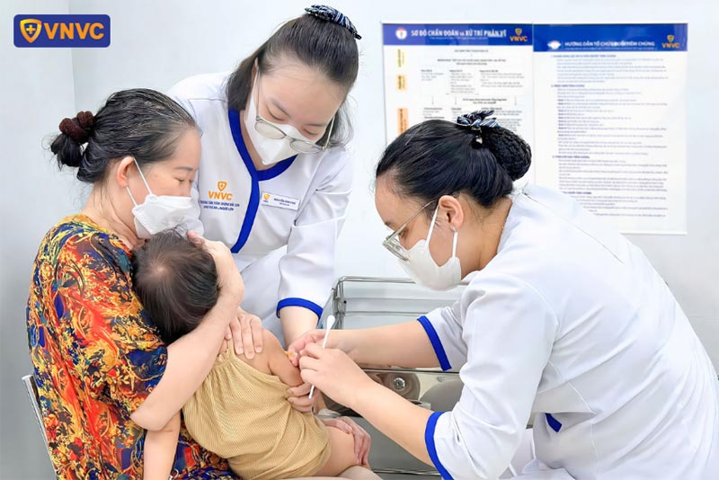 children receive disease-preventing vaccines at vnvc