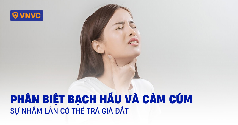 phân biệt bạch hầu và cảm cúm