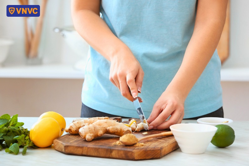tác dụng của gừng chữa cảm cúm