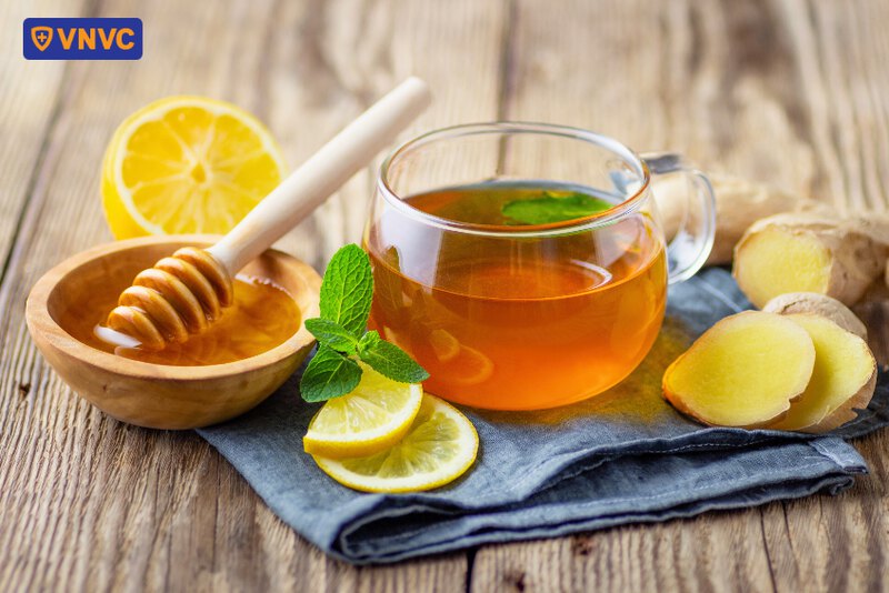 trà gừng mật ong
