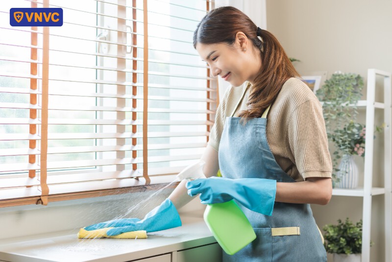giữ nhà cửa sạch sẽ tránh vi khuẩn