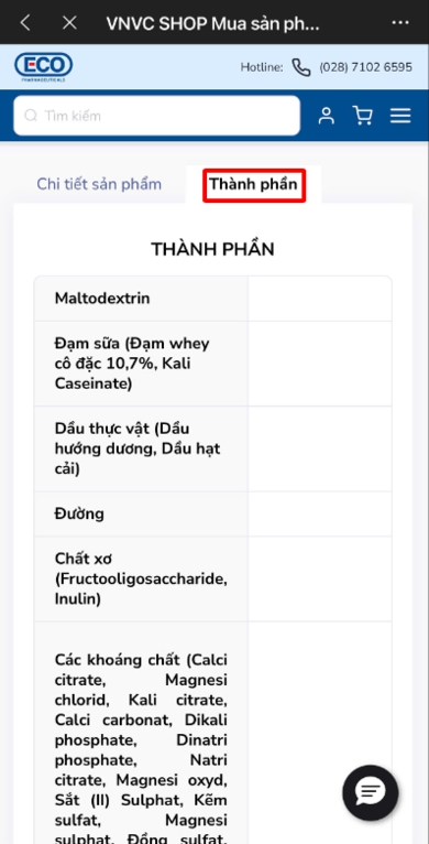 kiểm tra thông tin chi tiết sản phẩm 2 mb