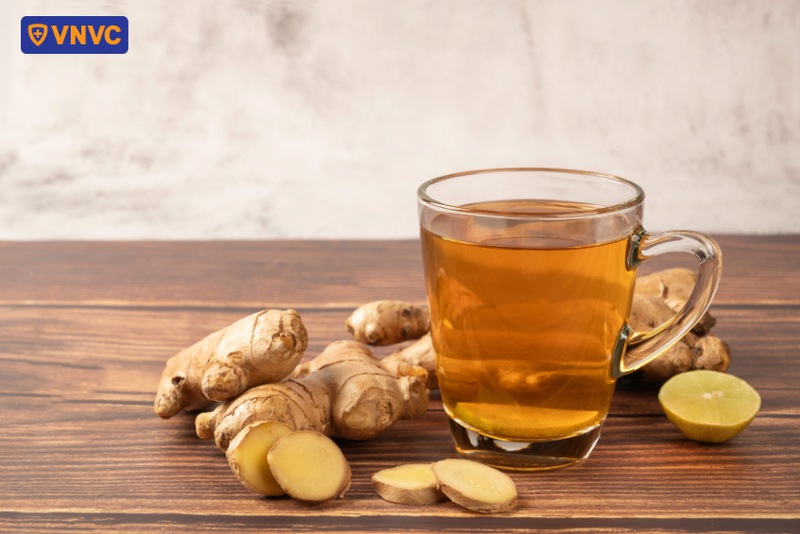 trà gừng có tác dụng giúp cơ thể giải cảm