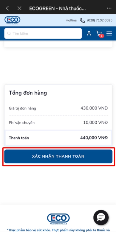 xác nhận thanh toán mb