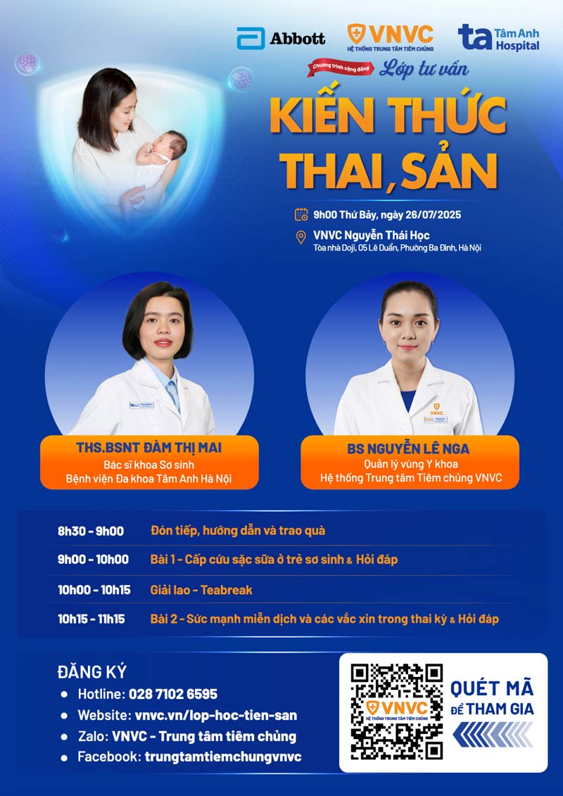 agenda lớp học tiền sản 55