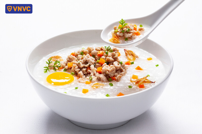 cháo thịt bằm thơm ngon dễ tiêu hóa