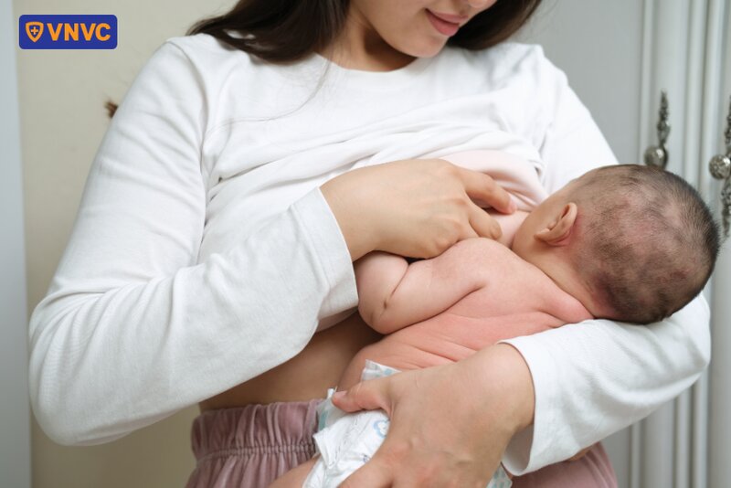 cho trẻ sơ sinh bú mẹ để phát triển toàn diện