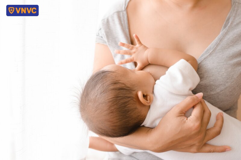 cho trẻ sơ sinh bú mẹ
