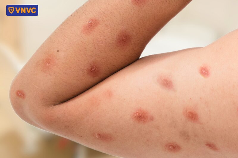 nốt thủy đậu đóng vảy