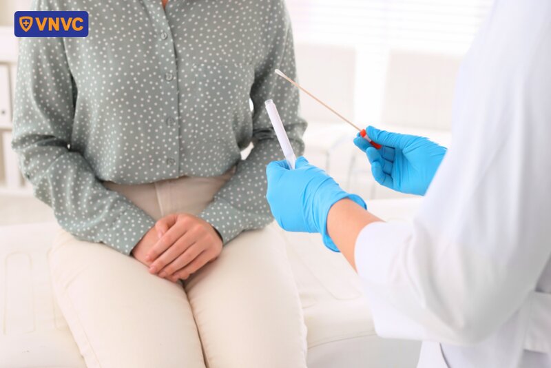 thực hiện xét nghiệm sùi mào gà