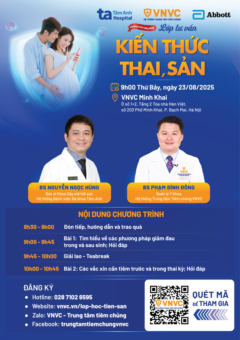 agenda lớp học tiền sản số 57