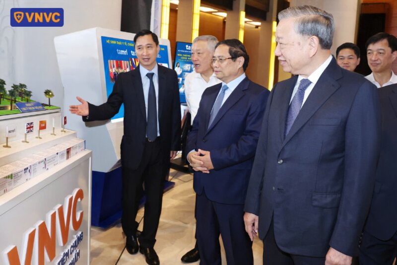 khu trưng bày của vnvc tại triển lãm thành tựu y tế quốc gia