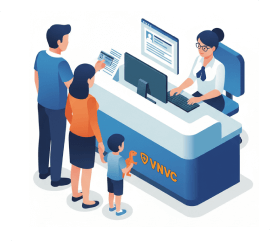 Đăng ký thông tin tại quầy lễ tân