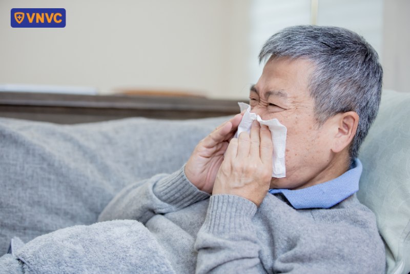 người cao tuổi có triệu chứng suy hô hấp