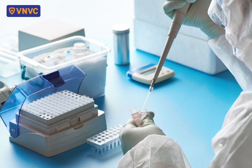 Xét nghiệm pcr để tìm dna của virus thủy đậu.