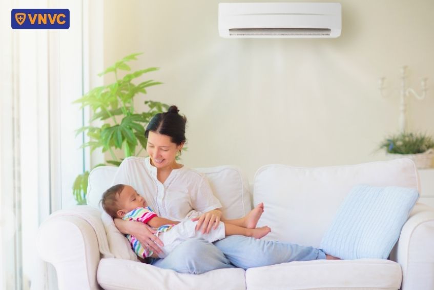 dùng điều hòa khi trời nóng ẩm