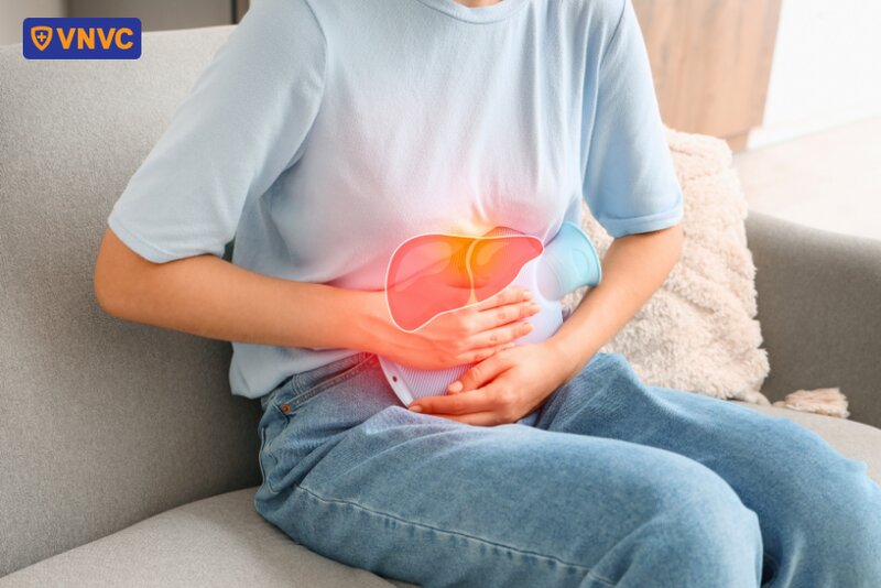 người bệnh bị đau vùng gan