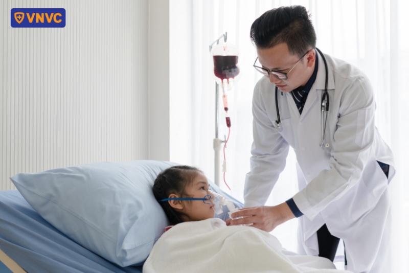 trẻ bị suy hô hấp